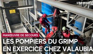 Les pompiers du Grimp évacuent un salarié de Valaubia lors d'un exercice 