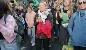 Greta Thunberg manifeste à Bordeaux contre le forage de nouveaux puits de pétrole