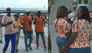Les fans arrivent au stade avant la finale de la CAN Nigeria-Côte d'Ivoire