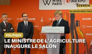 Le ministre de l'agriculture inaugure le Wine Paris