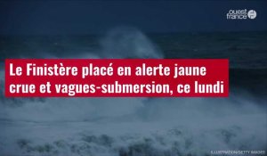 VIDÉO. Le Finistère placé en alerte jaune crue et vagues-submersion, ce lundi
