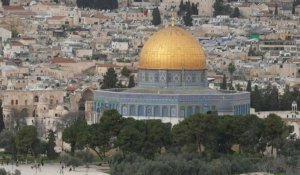 Jérusalem: l'esplanade des Mosquées avant la grande prière du vendredi