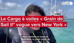 VIDÉO. Le cargo à voiles « Grain de Sail II » a largué les amarres de Saint-Malo