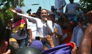 Au Vénezuela, la leader de l'opposition tient un rassemblement avant la présidentielle