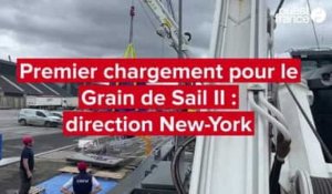 VIDÉO. À Saint-Malo, le voilier cargo Grain de Sail II charge ses premières marchandises