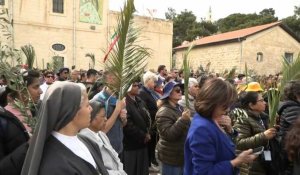 Des chrétiens célèbrent le dimanche des Rameaux à Jérusalem