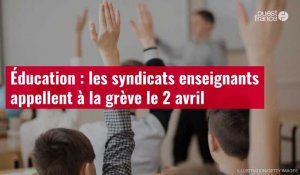 VIDÉO. Éducation : les syndicats enseignants appellent à la grève le 2 avril