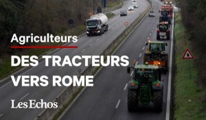 Des agriculteurs italiens en route vers Rome pour exprimer leurs revendications