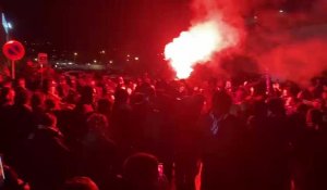 Derby SCB - ACA : une cinquantaine de supporters attendent le bus bastiais 