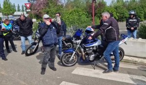 Une manifestation de motards au départ de Breuil-le-Sec contre le contrôle technique