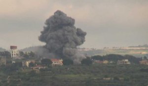De la fumée s'élève au-dessus du Liban suite à des frappes israéliennes