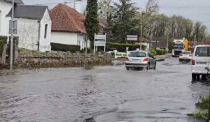 Grandes marées et tempête Pierrick : des inondations perturbent la circulation sur la D939 entre Etaples et Montreuil