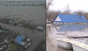 Kazakhstan: un village submergé par les inondations après l'évacuation des habitants