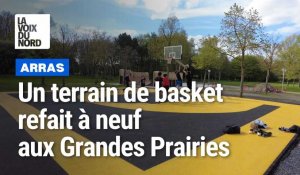 Arras : un terrain de basket-ball refait à neuf dans le parc des Grandes Prairies