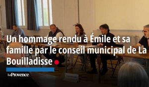 Un hommage pour Émile et ses parents rendu par le conseil municipal de la Bouilladisse