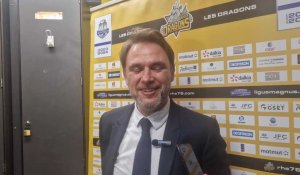 Hockey sur glace - Ligue Magnus : Fabrice Lhenry, le coach des Dragons de Rouen, après le match 5
