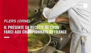 VIDÉO. Yohan Lelaizant, chef cuisiner à Flers, va présenter son chou farci aux championnats de France