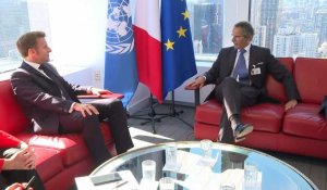 Macron rencontre le directeur général de l'AIEA lors de l'assemblée générale de l'ONU