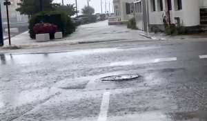À Wimereux, très fortes pluies et routes inondées