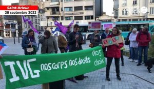 VIDÉO. A Saint-Brieuc, 90 personnes manifestent pour le droit à l’avortement