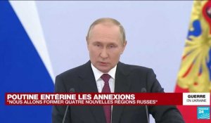 REPLAY - Vladimir Poutine entérine l'annexion de quatre territoires ukrainiens à la Russie
