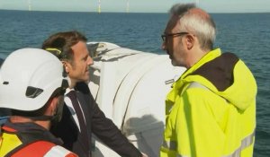 Saint-Nazaire : Macron inaugure le premier parc éolien en mer de France