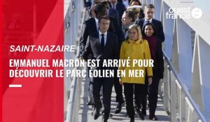 VIDÉO. Emmanuel Macron à Saint-Nazaire pour découvrir le parc éolien en mer