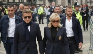 Londres: Macron arrive à Westminster Hall pour se recueillir devant le cercueil d'Elizabeth II