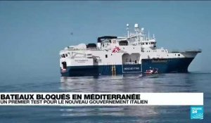 Bateaux de migrants bloqués en Méditerranée : un premier test pour le nouveau gouvernement italien