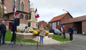 Lucie Delattre chante aux commémorations de Bouzincourt