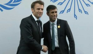 Emmanuel Macron rencontre Rishi Sunak à la COP27 en Egypte