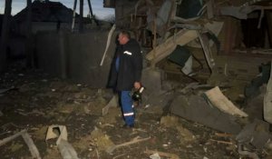 Ukraine: images des destructions après une frappe sur un quartier résidentiel de Kramatorsk