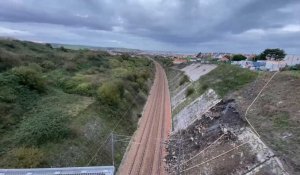 Wimereux : un talus s’effondre sur une voie de chemin de fer