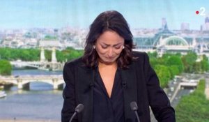 Les larmes de Leïla Kaddour sur le plateau du JT de 13h (France 2) suite à la mort de Pascal Josèphe