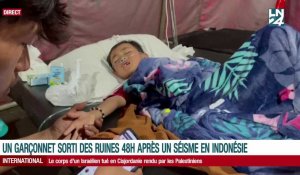 Un enfant sorti des ruines 48h après un séisme en Indonésie 