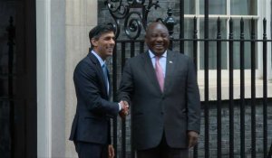 Le président sud-africain Ramaphosa accueilli à Downing Street par Rishi Sunak
