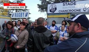 VIDÉO. À Laval, une Marseillaise pour Jean-Pierre Chancrogne qui donne son nom au stade de rugby