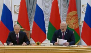 Poutine et Loukachenko tiennent des pourparlers bilatéraux à Minsk
