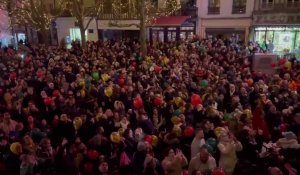 La descente du père Noël à  Sézanne