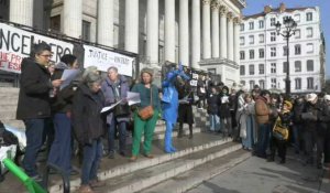 A Lyon, les soutiens du militant italien Vincenzo Vecchi rassemblés devant la cour d'appel