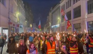 Ils ont allumé le feu pour marcher contre la réforme des retraites à Douai