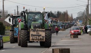Manifestation des agriculteurs au Quesnoy