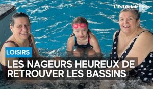 Les nageurs heureux de retrouver les bassins de la piscine de Romilly-sur-Seine