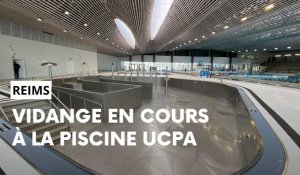 La piscine UCPA de Reims est en cours de vidange