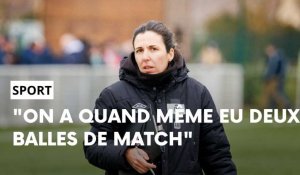 Amandine Miquel, coach du Stade de Reims après la défaite aux tirs au but contre l'OL