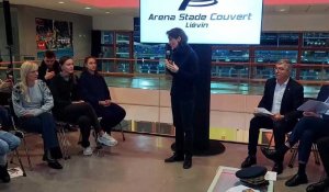 Amélie Oudéa-Castéra, la ministre des Sports, a rencontré les athlètes ukrainiens hébergés à l'Arena de Liévin