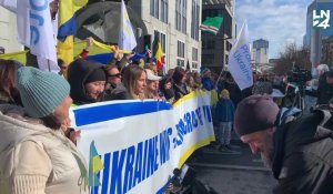 Bruxelles: une manifestation en soutien à l'Ukraine réunit plusieurs centaines de personnes
