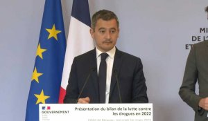 Drogues: 156,7 tonnes saisies en 2022 en France, dont "27 tonnes de cocaïne" (Darmanin)