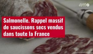 VIDÉO. Salmonelle : rappel massif de saucissons secs vendus dans toute la France