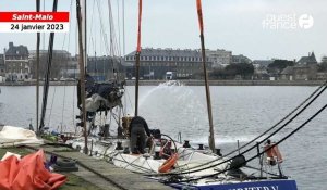 Après avoir coulé dans le port de Saint-Malo, le mythique Kriter V renfloué